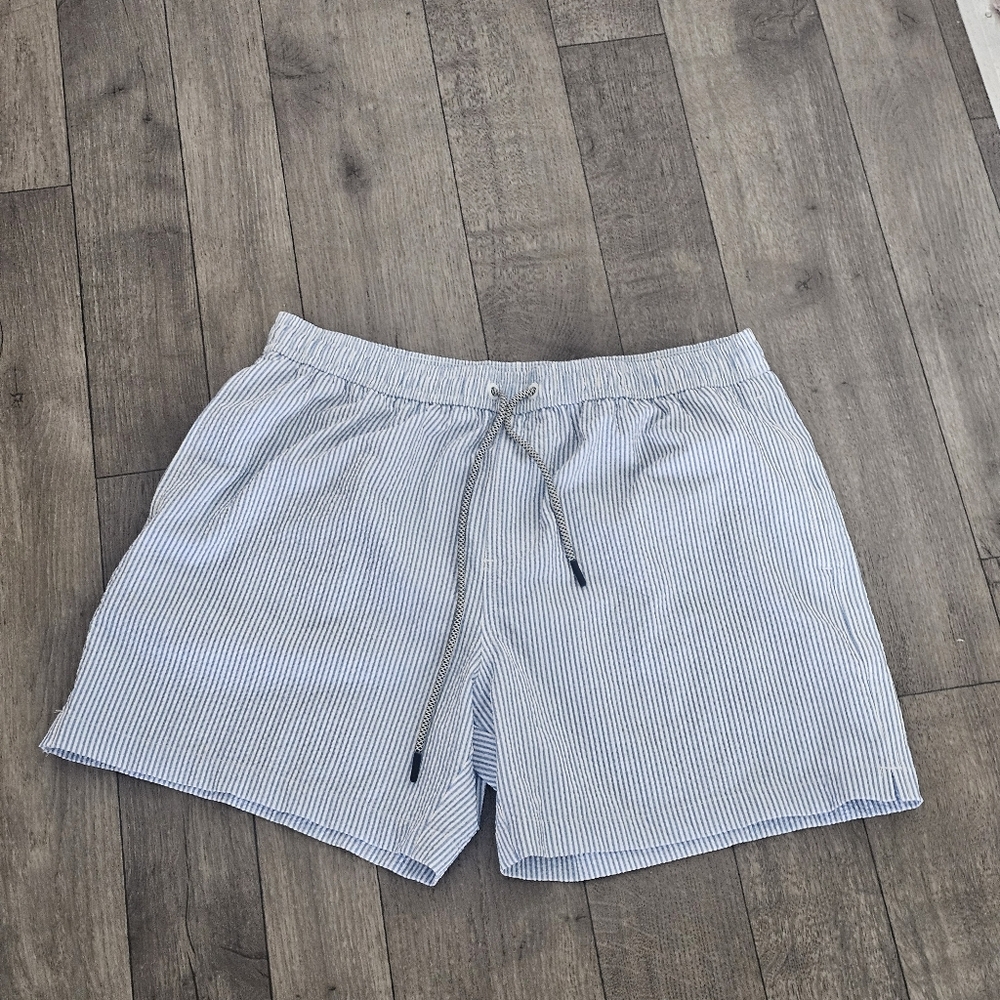 Maamgic Swim Trunks Striped Drawstring Shorts For Men Waist31